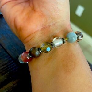 Beaded Elastic Bracelet - Spring Colors